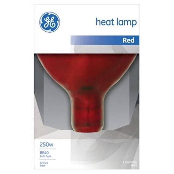 GE 37771 250-Watt R40 Red Heat Lamp Bulbs