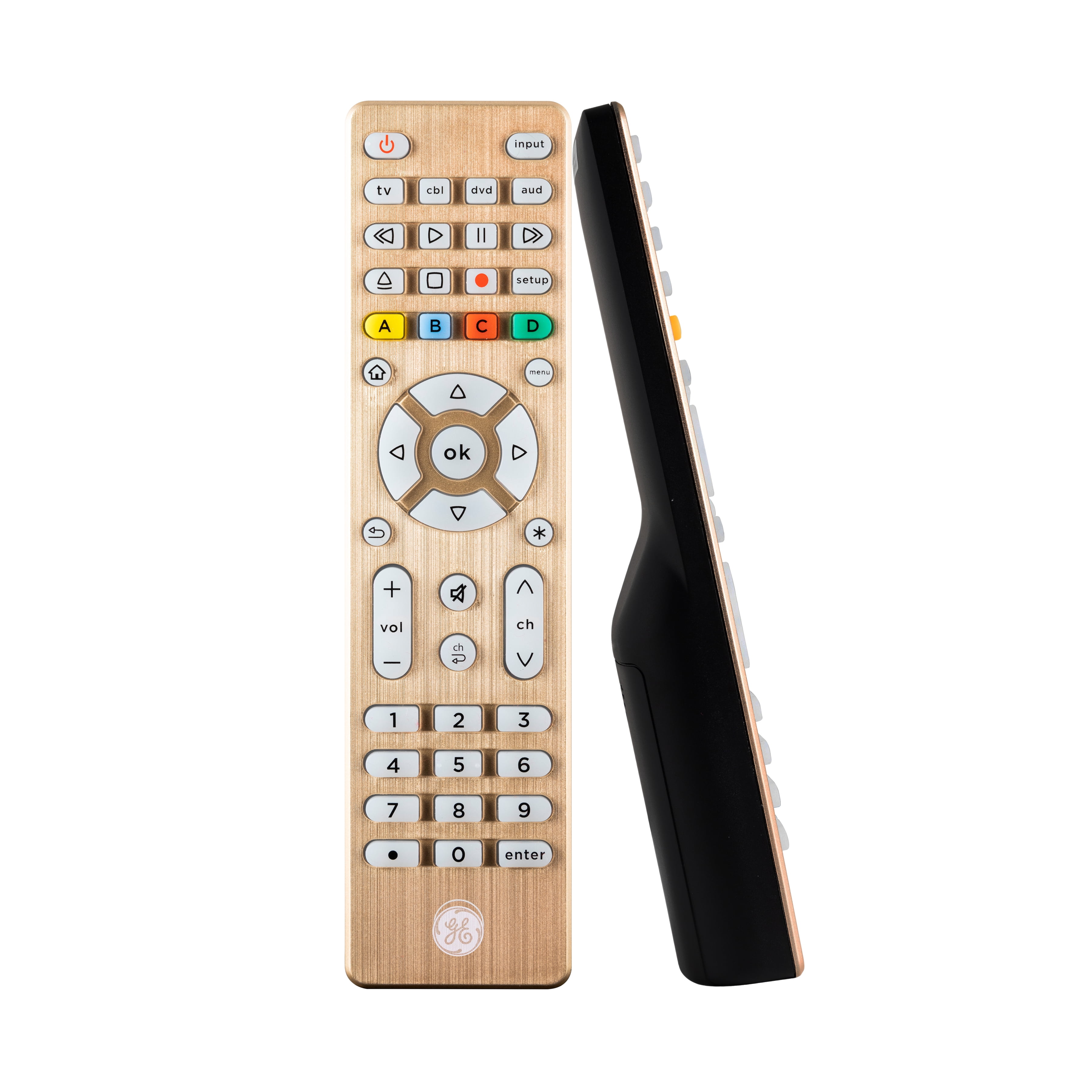 GE 4-Device Backlit Universal Remote, Brushed Gold, 48845 - Walmart ...