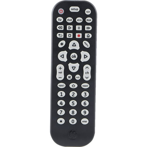 GE 4-Device Universal Remote Control, Black, 39526