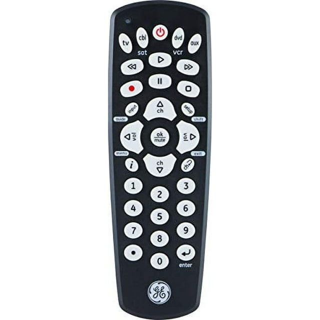 GE 4-Device Universal TV Remote Control in Black, 34708