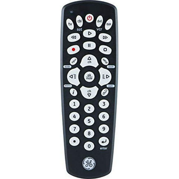 GE 4-Device Universal TV Remote Control in Black, 34708