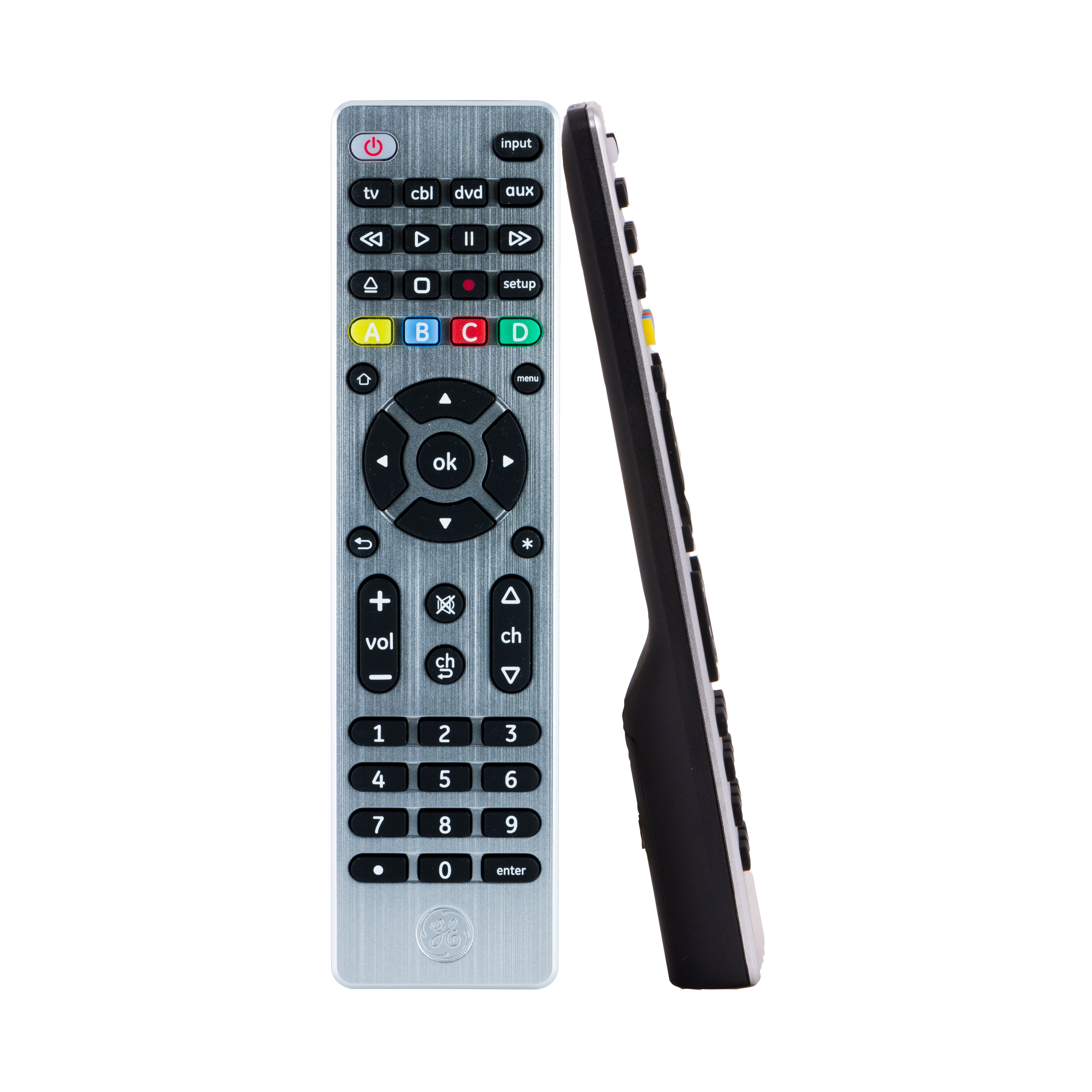 GE 4-Device Universal TV Remote Control in Brushed Silver, 33709 - image 1 of 10