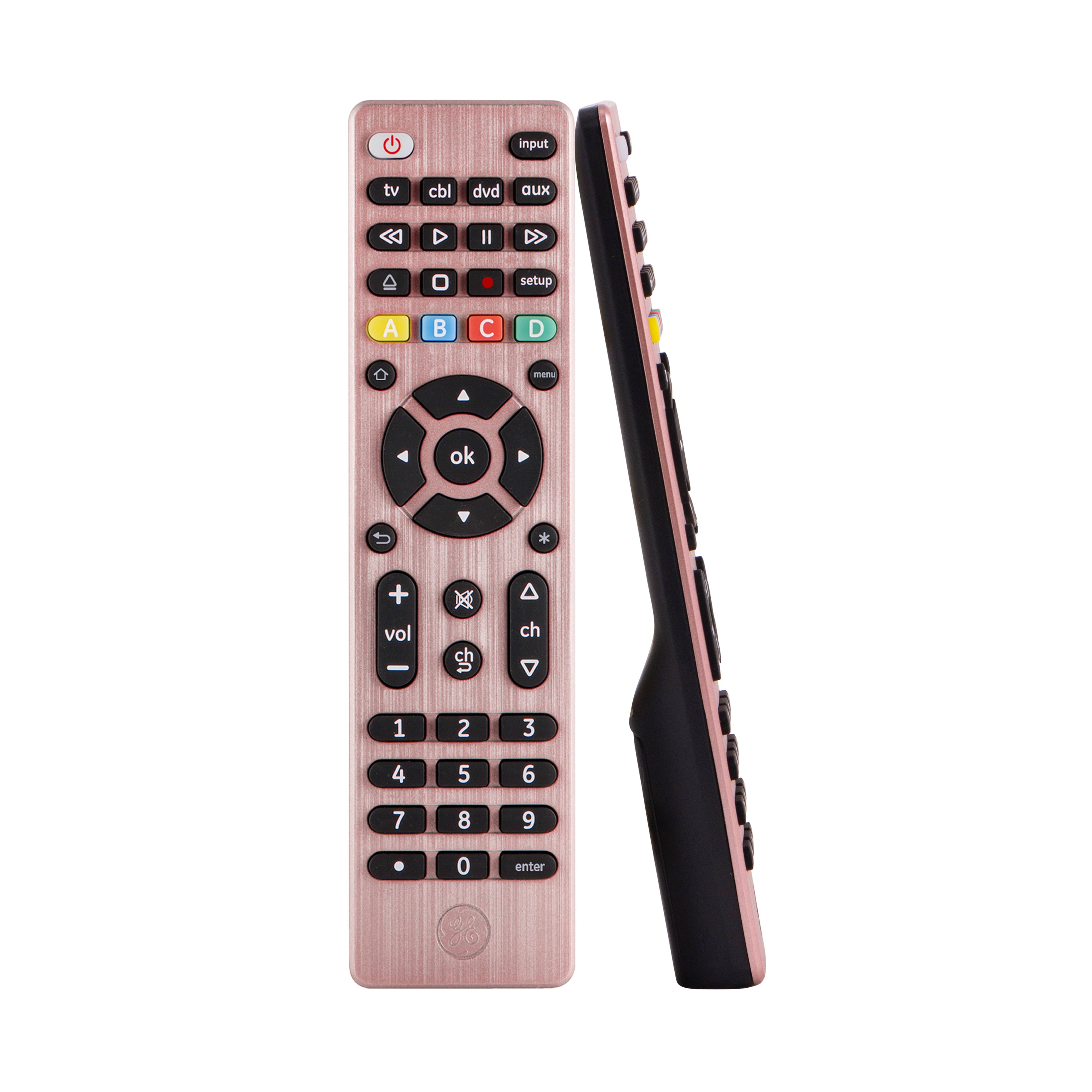 GE 4Device Universal TV Remote Control in Rose, 32934