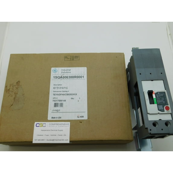 GE 40A AMP 2P POLE 25kA@480Y/277V NEXT TEYH PLUG ON CIRCUIT BREAKER - 1SQA006388R0001 - NIB
