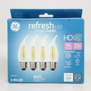 GE 45577 LED Chandelier Light Bulbs, Candle Shape, Clear Daylight, 200 Lumens, 2.5 Watt, 4-Pk. - Quantity 1