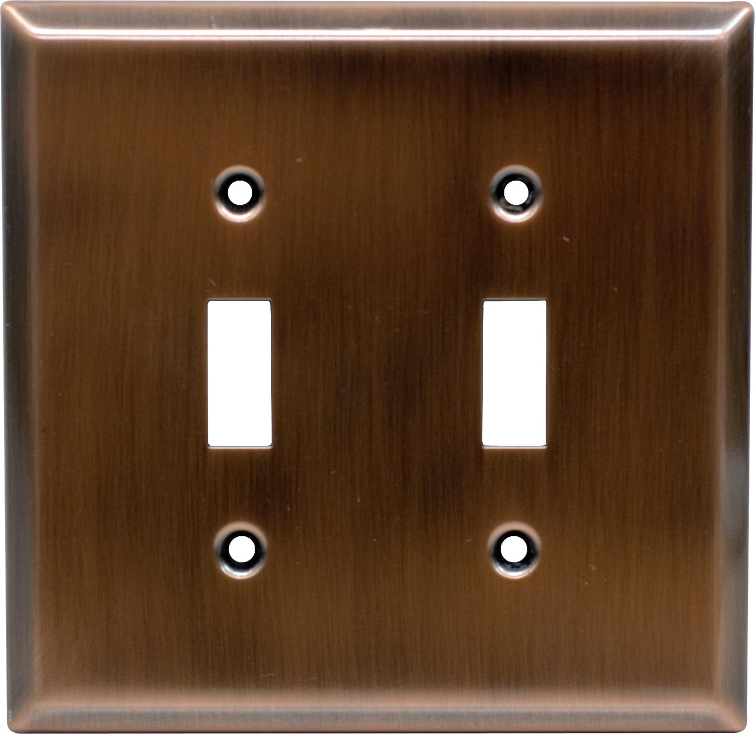 GE 57383 Antique Copper Traditional Double Switch Wall Plate
