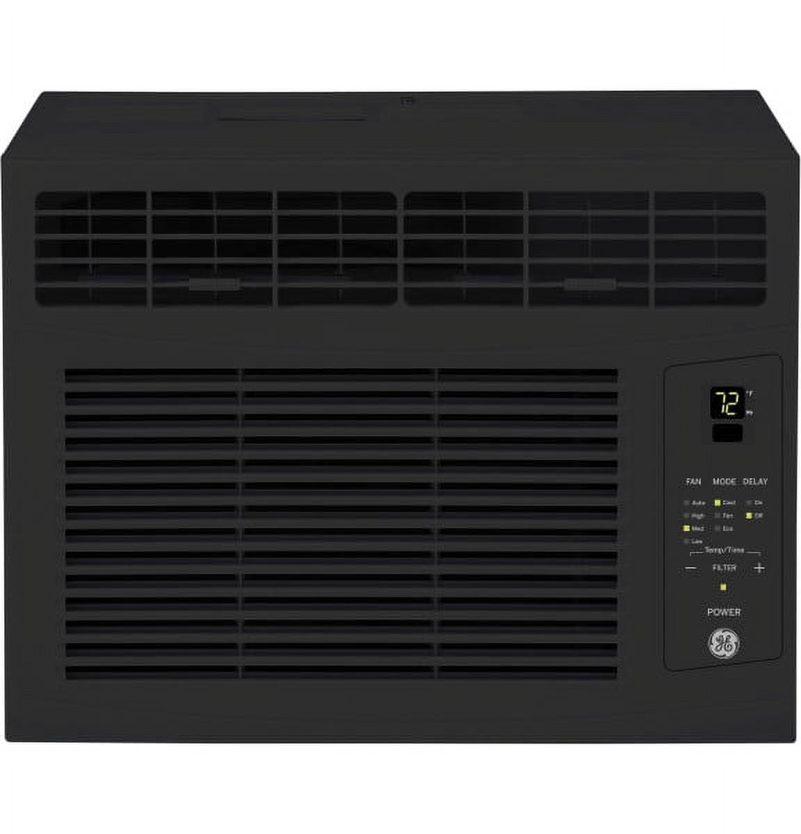 GE 6,000 BTU Electronic Window Air Conditioner for Small Rooms up to 250 sq ft., Black