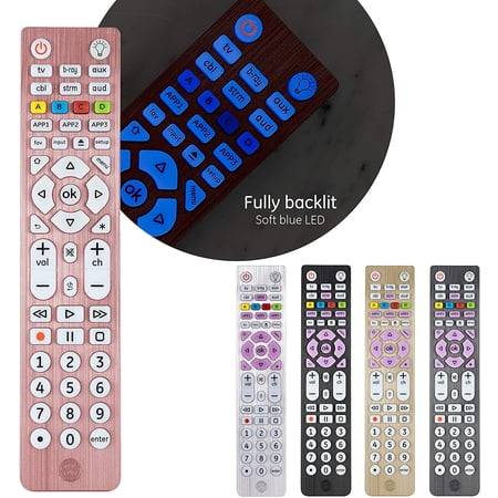 GE 6-Device Backlit Universal Remote, Brushed Rose Gold, 47505