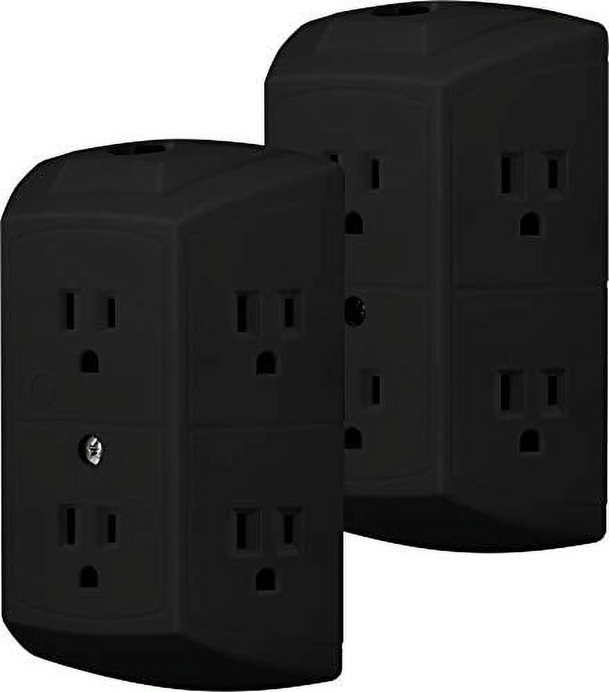 DEWENWILS Grounded Single Port Power Adapter with On/Off Switch, 3Prong Electrical Plug Outlet Switch, 15A Circuit Breaker, 280J Surge Protector
