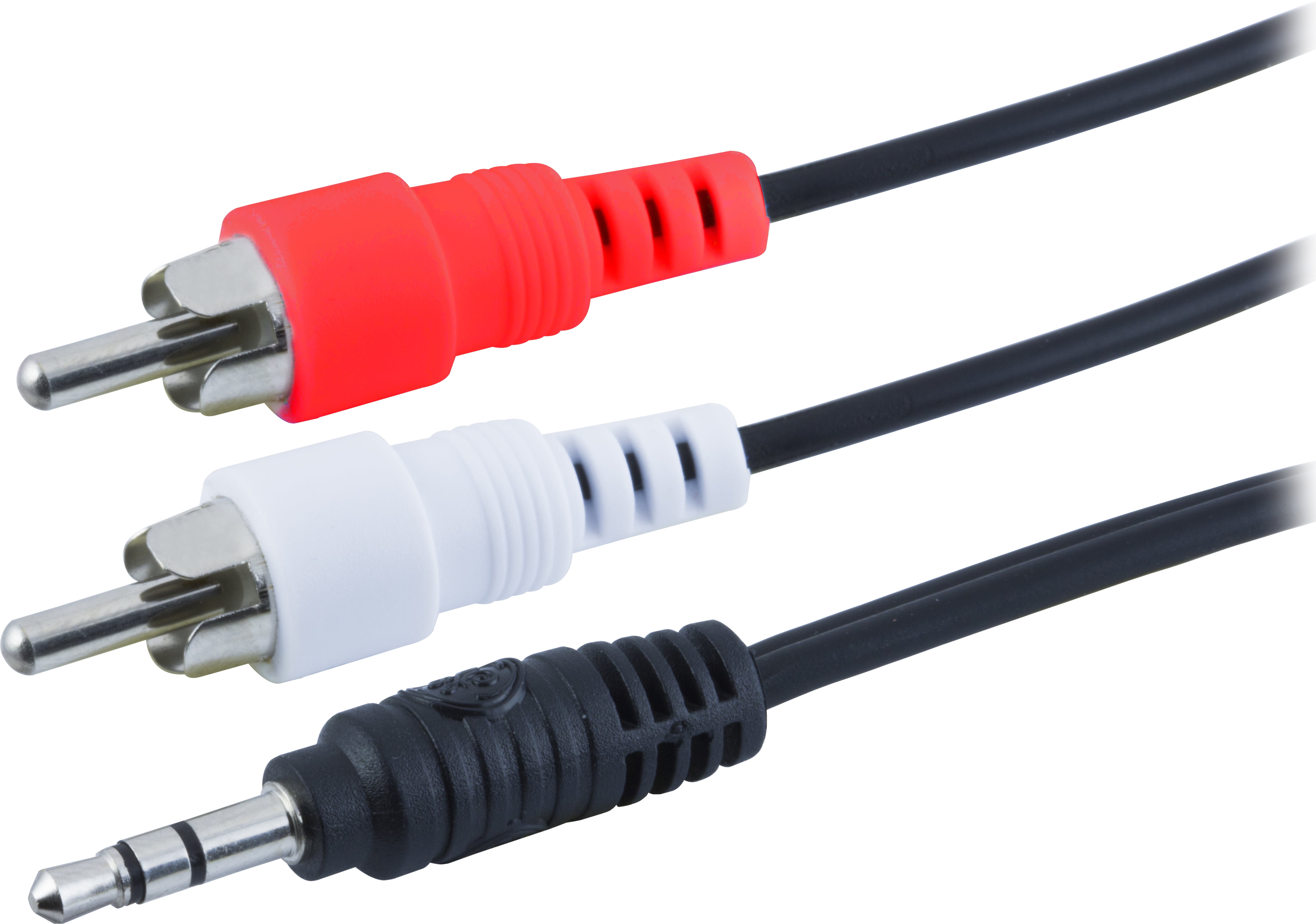 6 ft Stereo Audio Cable 3.5mm to 2x RCA - Audio Cables and Adapters