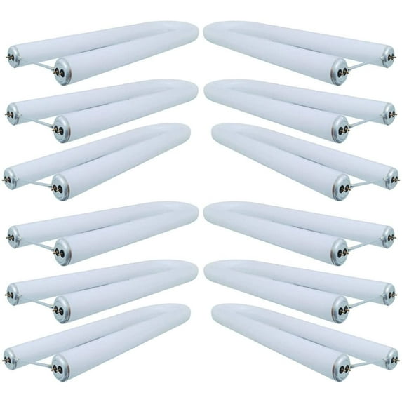 GE 67395 Ubend F28T8/SPX35/U6/ECO U Shaped T8 Fluorescent Tube Light Bulb (pack of 12)