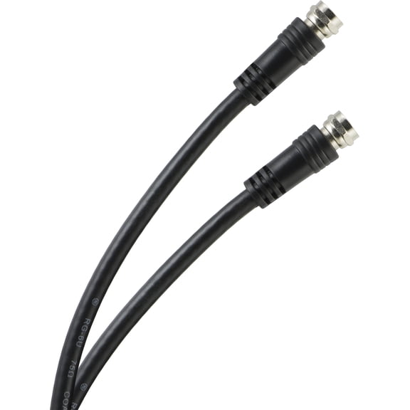 GE 6ft RG6 Coaxial Cable, Black, 33626