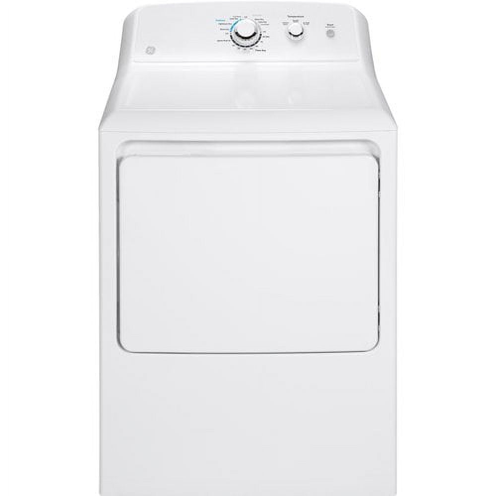 GE 7.2 cu. ft. Large Capacity Gas Dryer with Aluminized Alloy Drum in White, Model GTD33GASKWW
