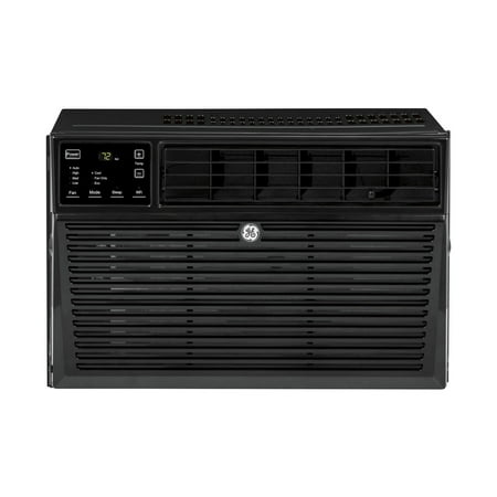 GE Appliances 8,000 BTU 115-Volt Smart Window Air Conditioner with Remote, AEN08LZ, Black