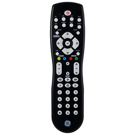 GE 8-Device Big Button Universal TV Remote Control in Black