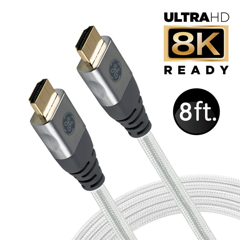 8ft 8K HDMI Cable with Ethernet, Gold-Plated Connectors, 50426 - Walmart.com