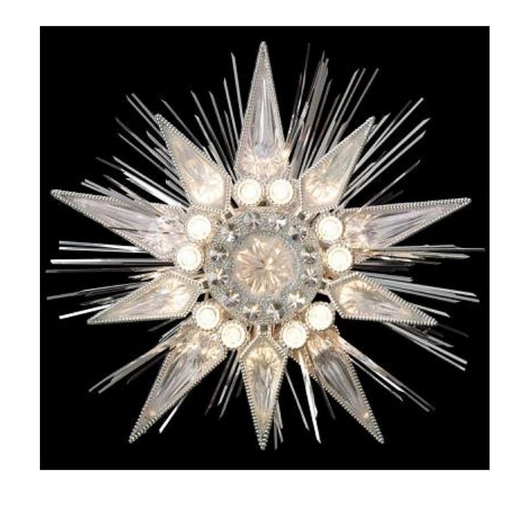 9-Inch Clear Plastic Star Christmas Tree Topper with Lights