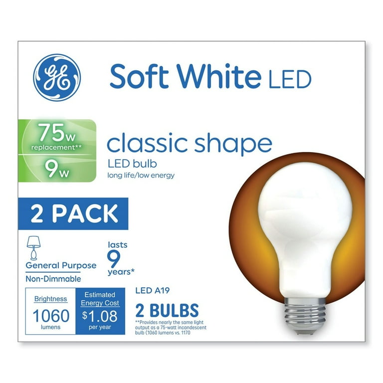 Classic LED Non-Dim A19 Light Bulb, 12 W, Soft White, 2/Pack Classic LED Non-Dim A19 Light Bulb, 12 W, Soft White, 2/Pack