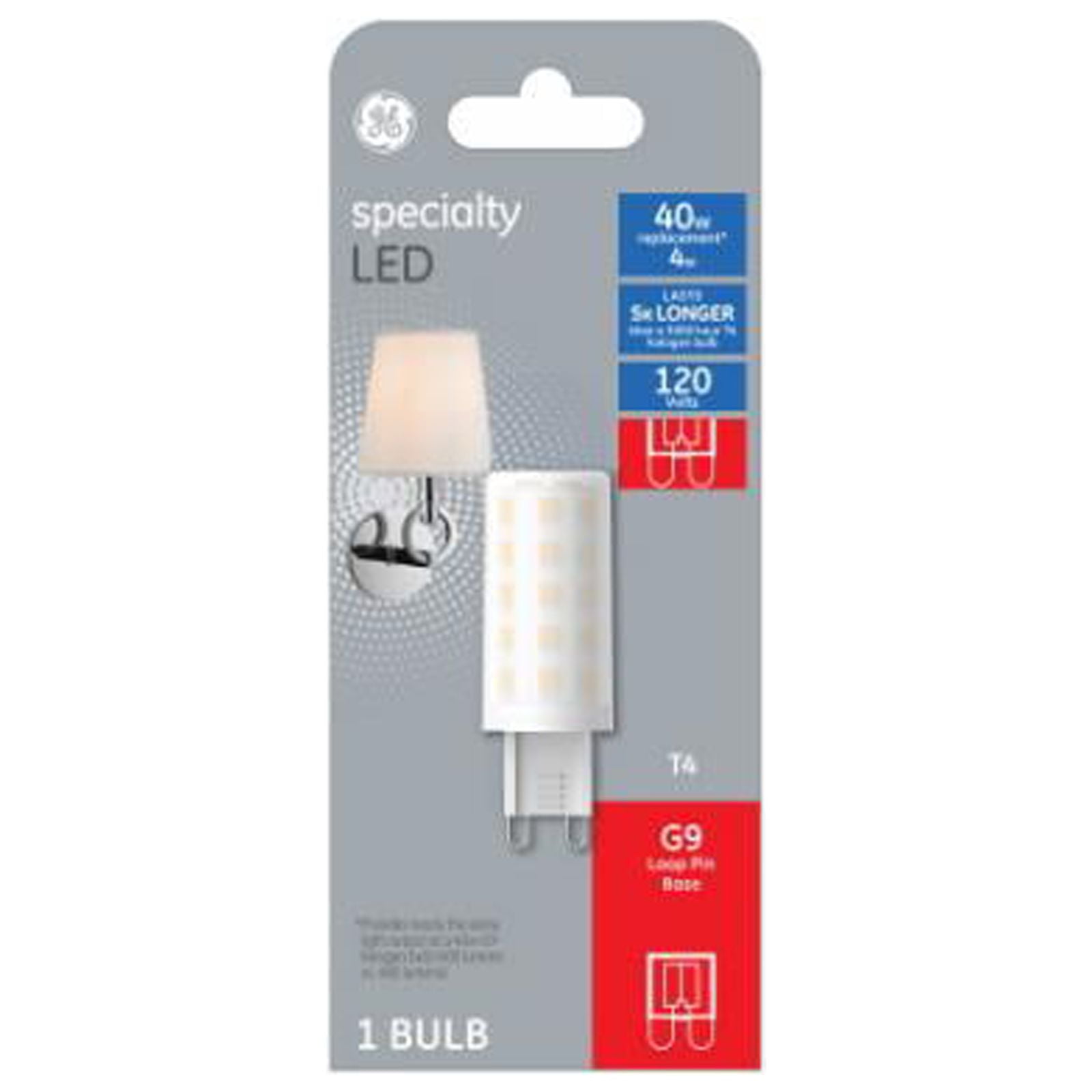 GE 93129001 Specialty LED Bulb T4 Pin Base 4 Watt Quantity 1