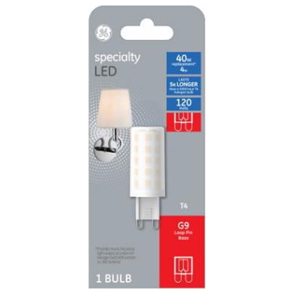GE 93129001 Specialty LED Bulb, T4 Pin Base, 4 Watt - Quantity 1