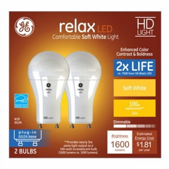 General Electric GE 15W A19 Refresh Bulb 4 Pack