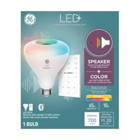 GE LED+ Color Changing Speaker LED Light Bulb