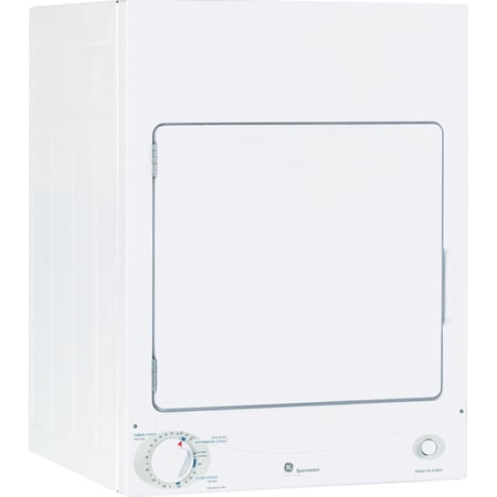 GE DSKS333ECWW 3.6 Cu. Ft. White Spacemaker Stationary Electric Dryer