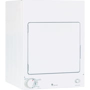 GE DSKS333ECWW 3.6 Cu. Ft. White Spacemaker Stationary Electric Dryer
