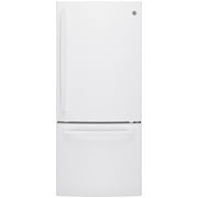 GE GDE21EGKWW 21 Cu. Ft. White Bottom Freezer Refrigerator
