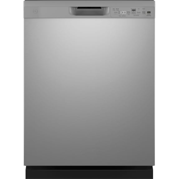 GE Front Control with Plastic Interior Dishwasher Sanitize Cycle & Dry Boost - GDF550PSRSS
