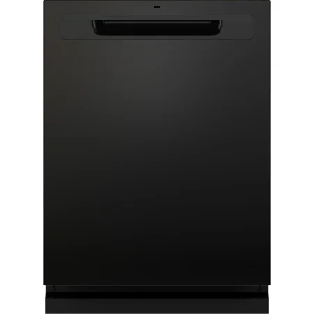GE - 24" Top Control Smart Build in Stainless Steel Tub Dishwasher with 3rd Rack, Santize Cycle and 45 dBA - Black