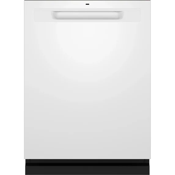GE Top Control with Stainless Steel Interior Dishwasher with Sanitize Cycle GDP670SGVWW