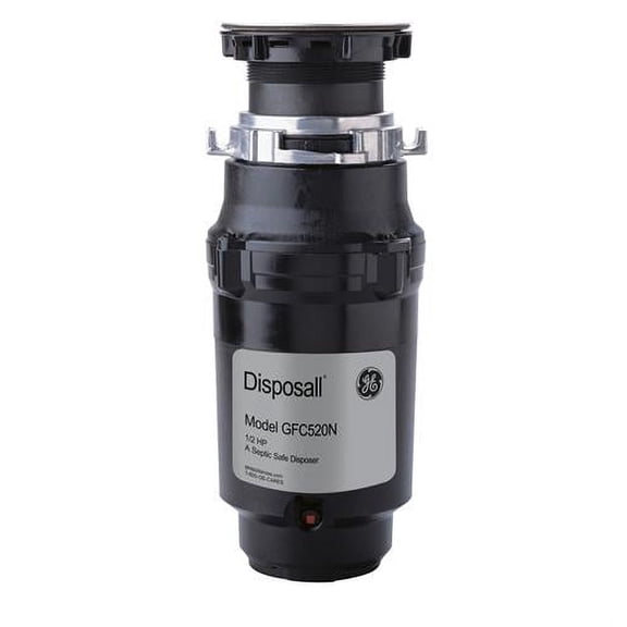 GE 1/2 HP Continuous Feed Garbage Disposer - Non-corded, GFC520N
