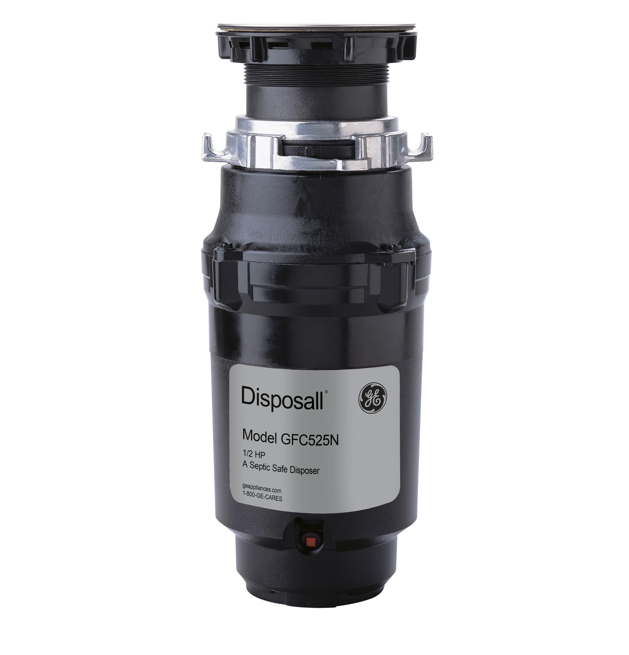 GE 1/2 HP Continuous Feed Garbage Disposal with Stainless Steel Components
