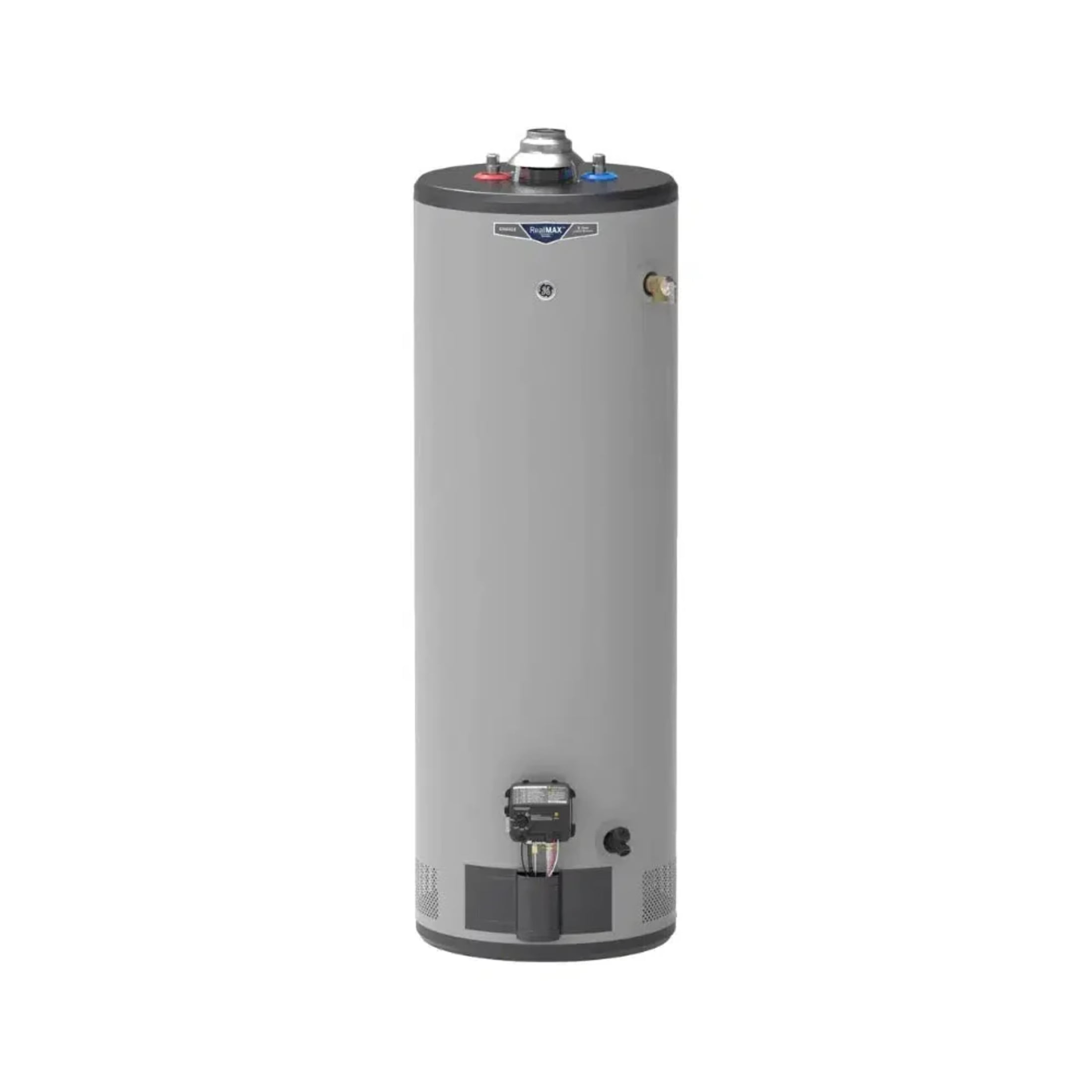 GE RealMAX Choice 40-Gallon Tall Natural Gas Atmospheric Water Heater GG40T08BXR