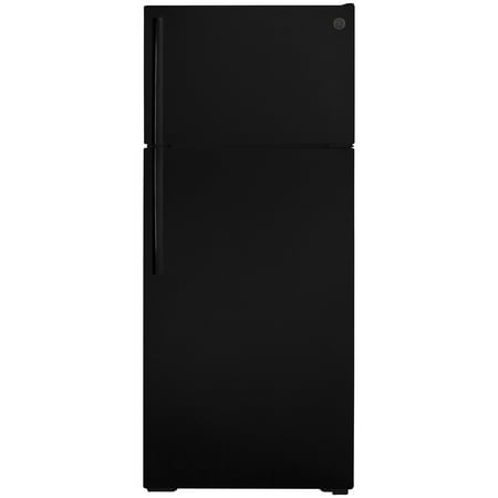 GE - 17.5 Cu. Ft. Top-Freezer Refrigerator - Black