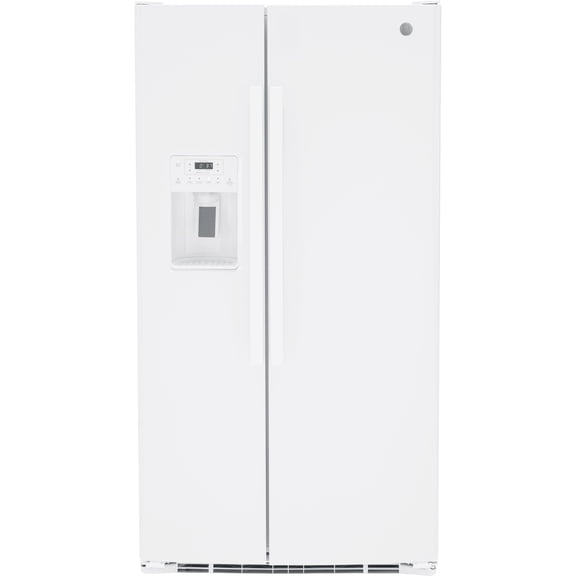 GE APPLIANCES GSS25GGPWW side by side freestanding refrigerator
