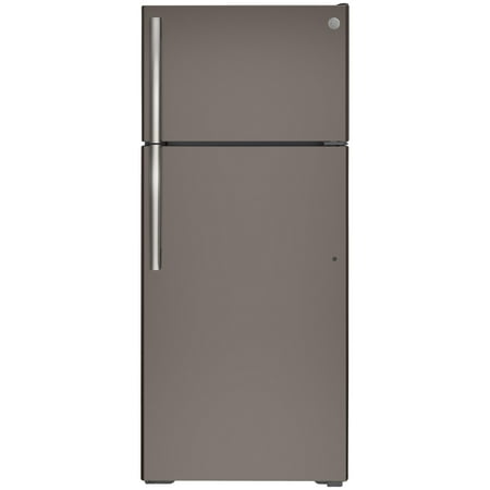 GE - 17.5 Cu. Ft. Top-Freezer Refrigerator - Slate