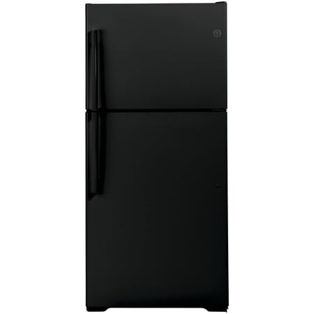 GE - 19.2 Cu. Ft. Top-Freezer Refrigerator - Black