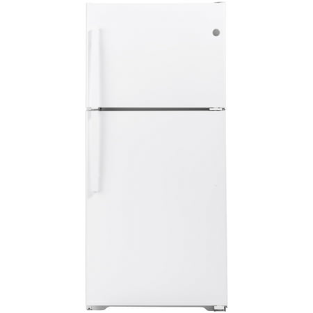 GE - 21.9 Cu. Ft. Garage-Ready Top-Freezer Refrigerator - White