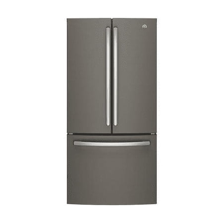 GE - 33 in. Wide 18.6 Cu. Ft. French Door Counter-Depth Refrigerator with Internal Water Dispenser - Slate