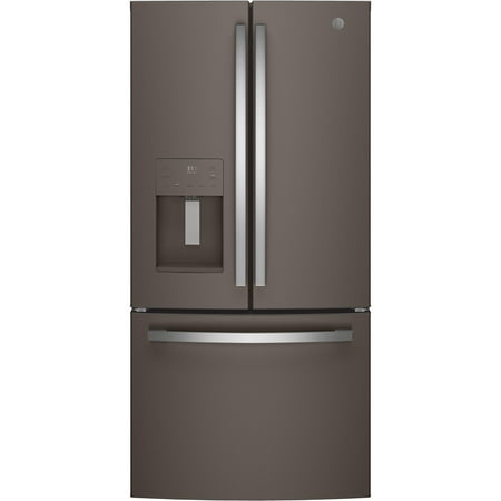 GE - 17.5 Cu. Ft. French Door Counter-Depth Refrigerator - Slate