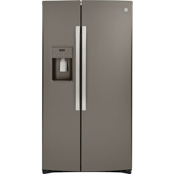 GE 36 Inch Counter Depth Freestanding Side by Side Refrigerator-Slate (GZS22IMNES)