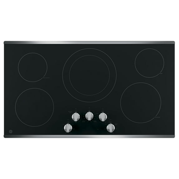 GE® 36" Built-In Knob Control Electric Cooktop, Model JP3036SLSS, Color Stainless Steel