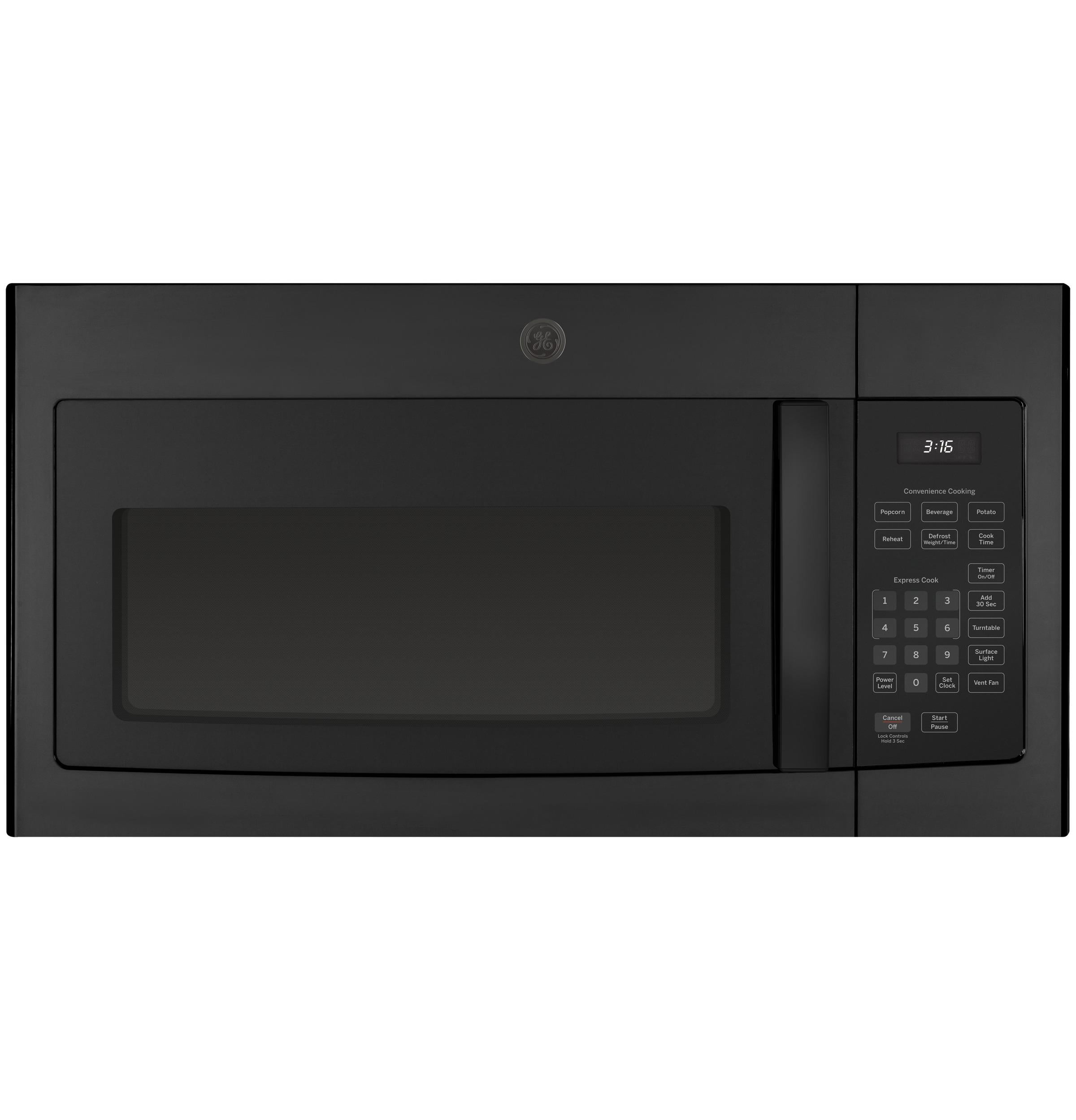 Black 30" Over-the-Range Microwave Oven with Built-in Exhaust