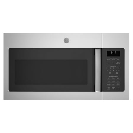 GE - 1.7 Cu. Ft. Over-the-Range Sensor Fingerprint Resistant Microwave Oven - Stainless steel