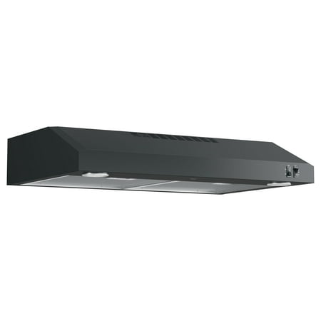 GE - 30" Convertible Range Hood - Black on Black
