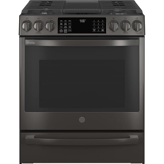 GE APPLIANCES PGS930BPTS slide in gas range