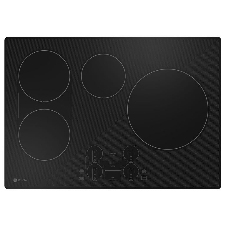 GE Profile 30-in 4 Burners Black Smart Induction Cooktop in the Induction  Cooktops department at