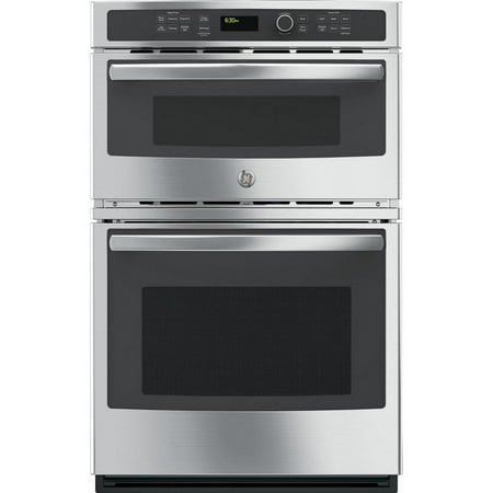 GE Profile - 27" Built-In Double Electric Convection Wall Oven with Built-In Microwave - Stainless Steel